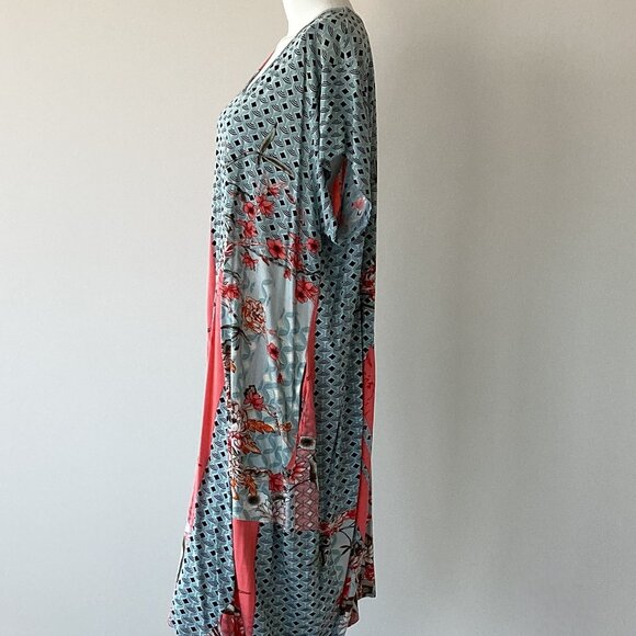 Asian Floral Print Dress - Picture 2 of 7